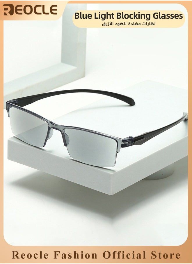 REOCLE - Anti Blue Ray Reading Glasses Portable Ultra-Light Readers Progressive Multifocus Computer Reading Glasses Multi Focus Eyeglasses Eyewear Anti Glare Eye Strain Ultralight for Men and Women - Image 1