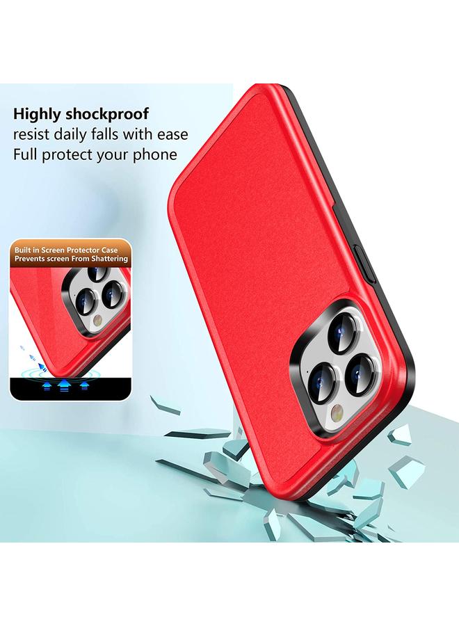 Zaboon Case For iPhone 13 Double Solid Color Armor Phone Case - Image 5