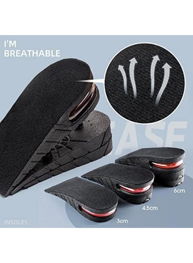 KITCHENOO Height Increase Insoles, 3-Layer Height Increasing Shoe Insoles, Heel Raisers, Orthotic Insoles Adjustable Elevator Lift Kit Shoe Lifts for Men Women Height Booster Insoles(Half Pad) - Image 4