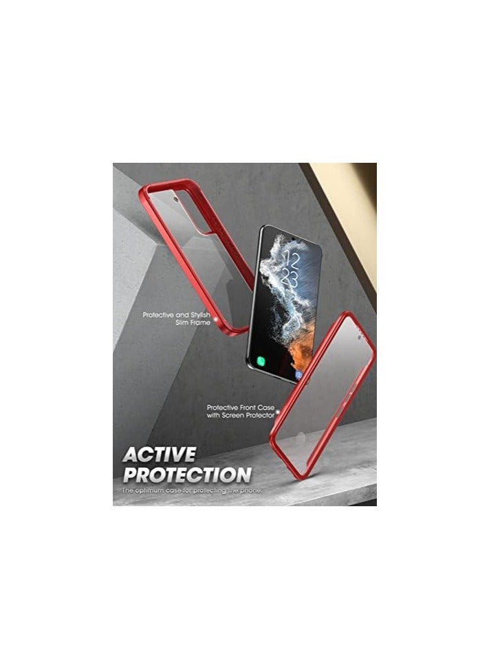 SUPCASE [Unicorn Beetle Edge Series] Case Designed For Galaxy S22 5G (2022 Release), Slim Frame Clear Protective Case with Built-in Screen Protector - Ruddy - Image 3