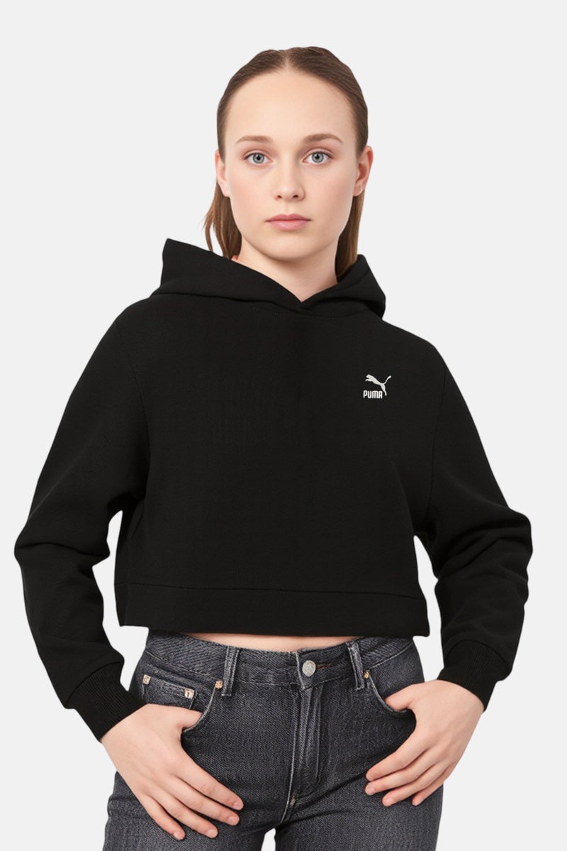 PUMA Kids Girl Sportswear Fit Long Sleeve Outdoor Hoodies, Black - Image 1