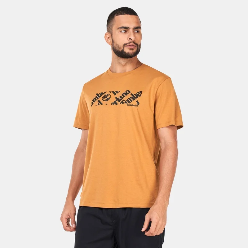 Timberland Men's Linear Logo Print T-Shirt