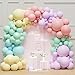 Netnology Pastel Balloon Arch Garland Kit 131Pcs Rainbow Balloon Arch Kit Birthday Balloons Macaron Pink Yellow Blue Purple Balloons for First Birthday Baby Shower Wedding Party Decorations - Image 3