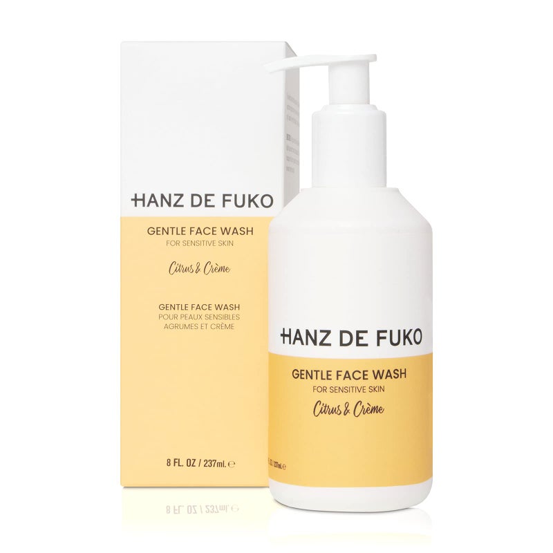 Hanz de Fuko Gentle Face Wash for Men  Women  Citrus  Creme Premium Facial Cleanser Great for Sensitive Skin  Hypoallergenic Formula with Aloe Vera Clove Acai  Sulfate and Paraben Free  8 oz