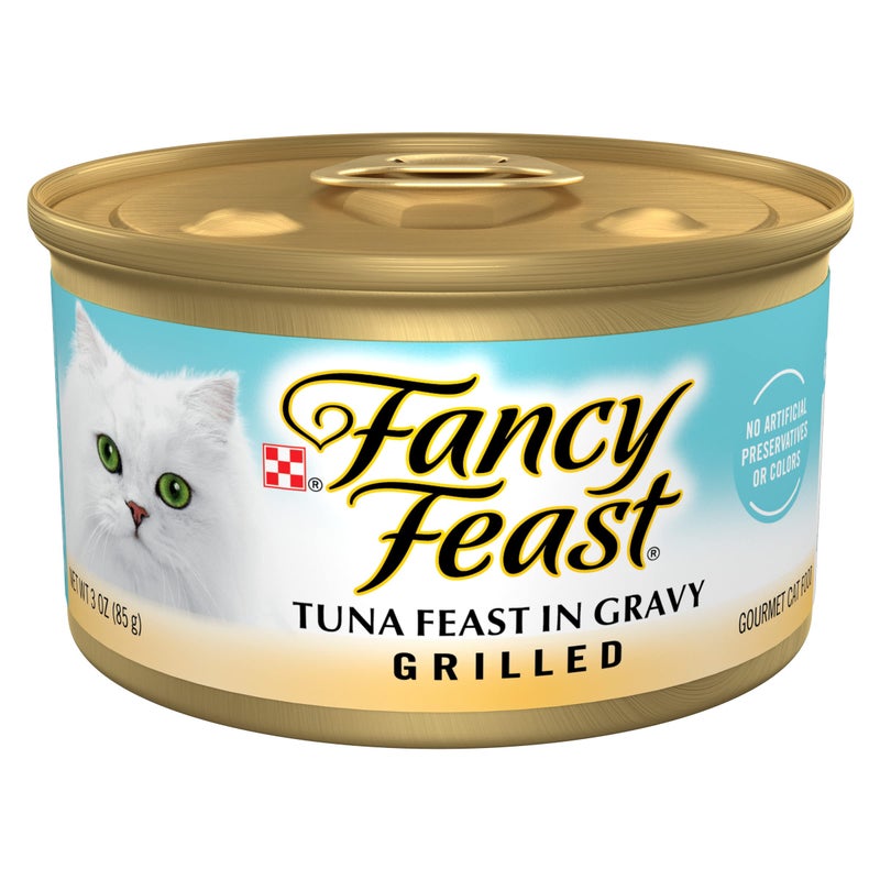 Fancy Feast Purina Fancy Feast Grilled Wet Cat Food Tuna Feast in Wet Cat Food Gravy - (Pack of 24) 3 oz. Cans - Image 1