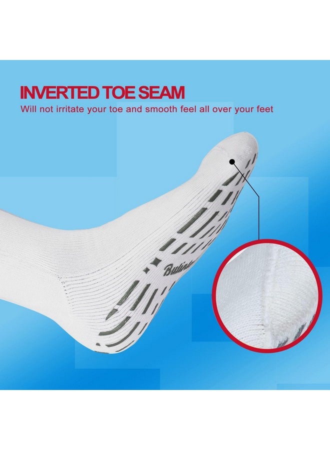 Bulinlulu Bulinlulu Extra Width Diabetic Socks Women Men-4 Pairs Super Wide Edema Sock for Swollen Feet,Non Slip Cast Bariatric Hospital,Extra Width neuropathy Lymphedema Socks with Grips- 4 Black - Image 5