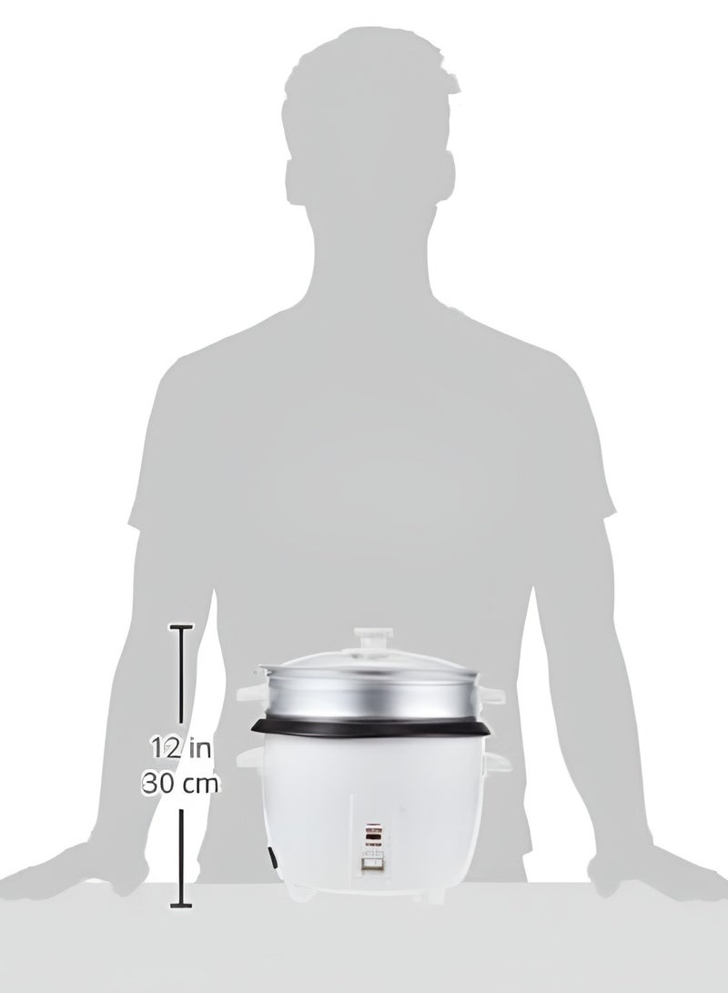 Automatic Rice Cooker 3 in 1 Functions 1L 400W Non Stick Inner Pot with Steamer Automatic Shut Off with Overheat Protection Safety Protection, Cool Touch Body, Carrying Handle, Measuring Cup, Spoon  - Image 4