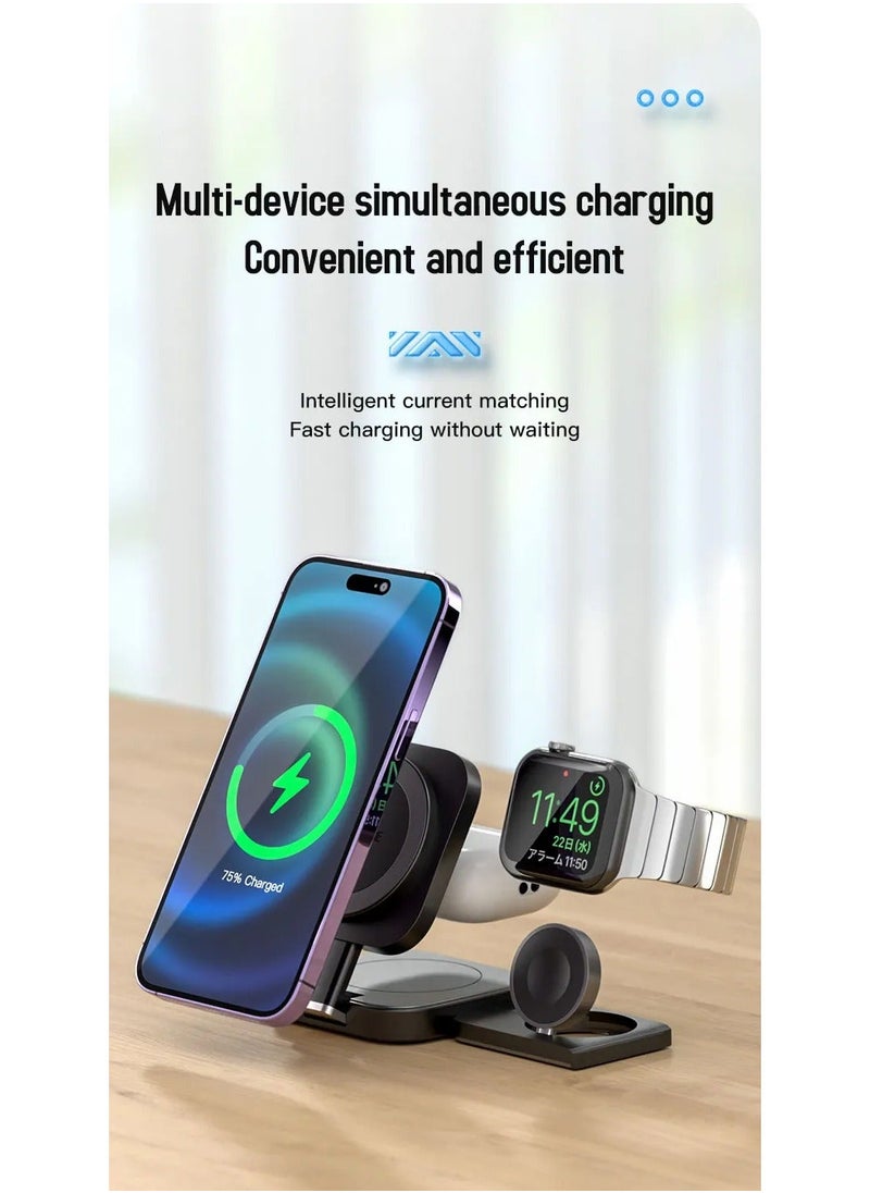 Generic - 3 in 1 Charging Station for Apple Devices Magsafe Wireless Charger For Multiple Devices Fits - Image 1