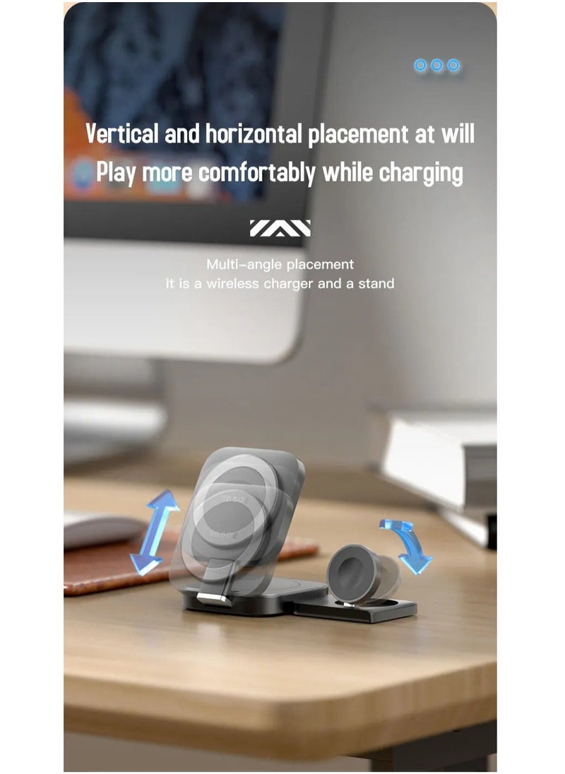Generic - 3 in 1 Charging Station for Apple Devices Magsafe Wireless Charger For Multiple Devices Fits - Image 1