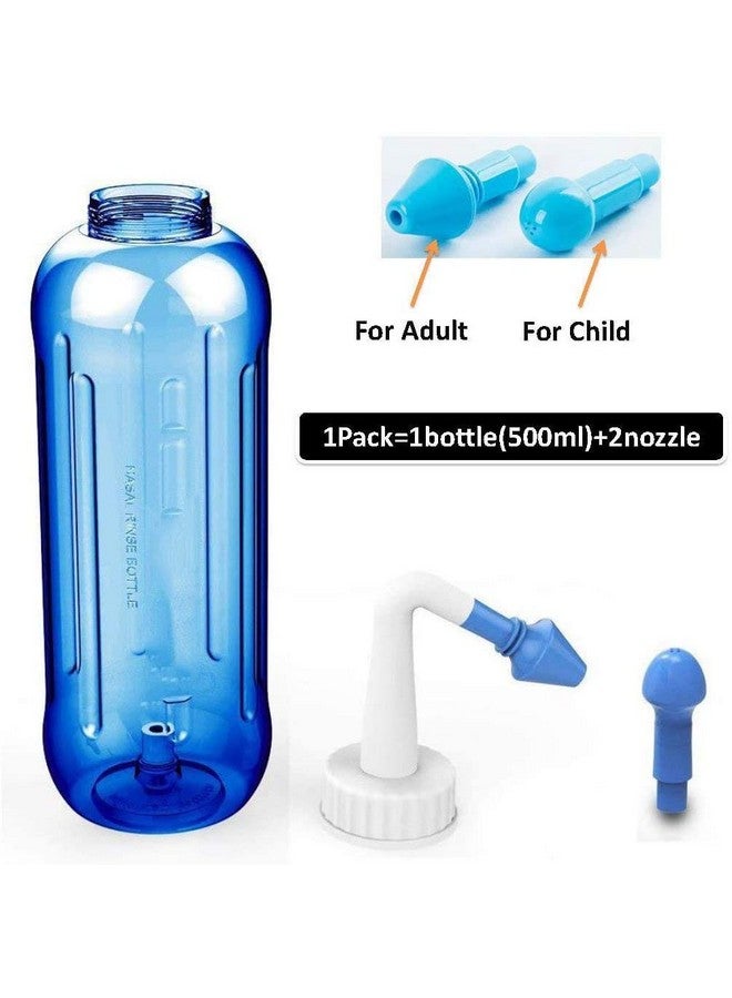 هانيا وعاء نيتي 500 مل - نظام غسيل الأنف مع نبضات الماء - منظف الأنف مع ضغط الأنف - أواني نيتي للجيوب الأنفية - جال نيتي للعناية بالأنف للبالغين والأطفال. (500 مل) - Image 2