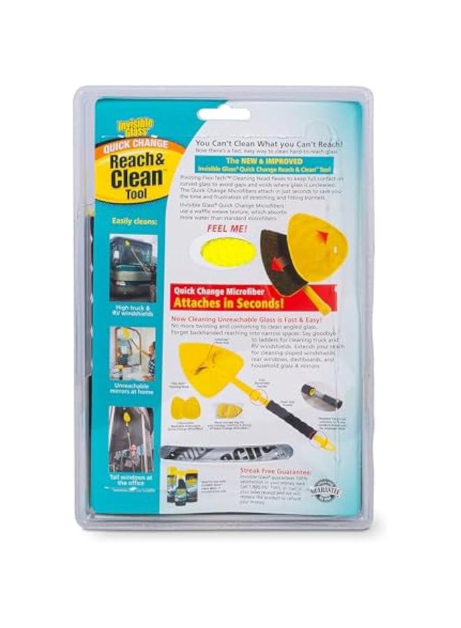 Invisible Glass 95160 Reach  Clean Glass Windshield Cleaner Tool Kit With Extendable Handle, (2) Reusable Quick Change Microfibers, and Storage Bag for Auto Windshield, Trucks, SUVs, RVs, and Windo - Image 3