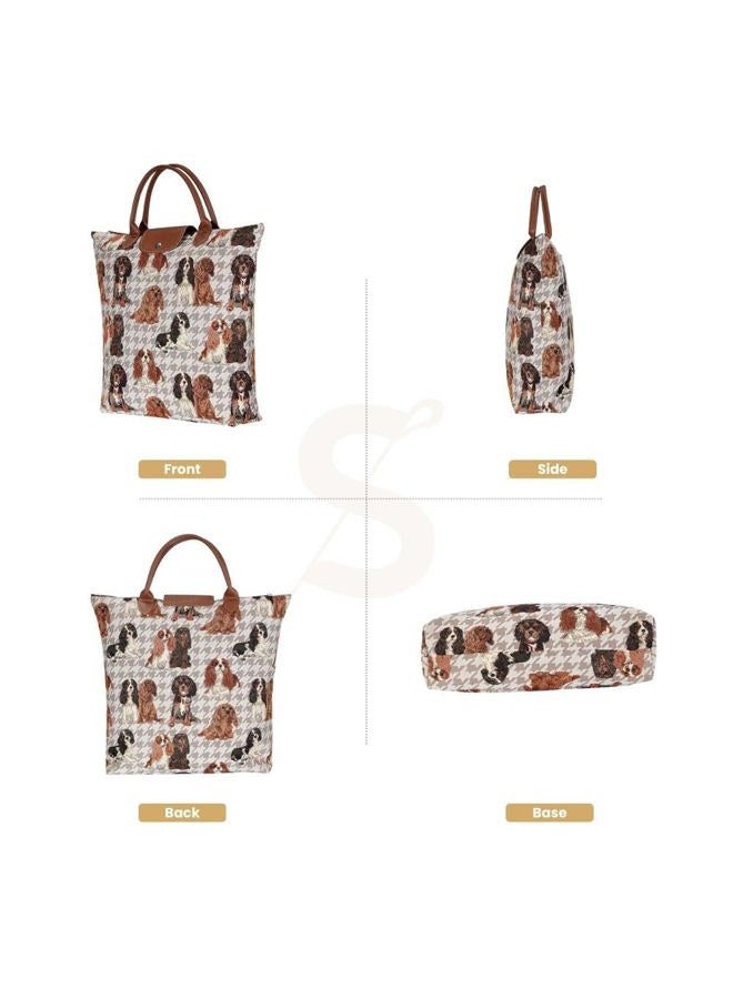 Signare Tapestry Foldable Tote Bag, Shopping Bag, Reusable Shopping Bags - Image 4
