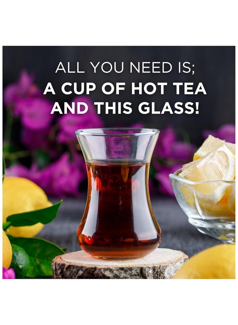 HOME ZONE Set of 4 Turkish Tea Cup Clear 115ml - Image 4