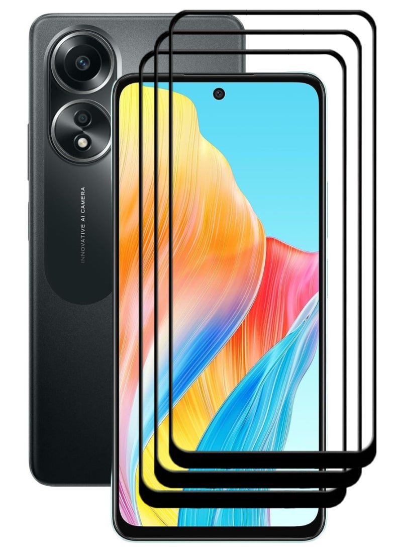 ACLIX 3 Pieces Antistatic ESD Dustproof Premium Quality High Definition Tempered Glass Screen Protector Designed For Oppo A58 4G - Image 1