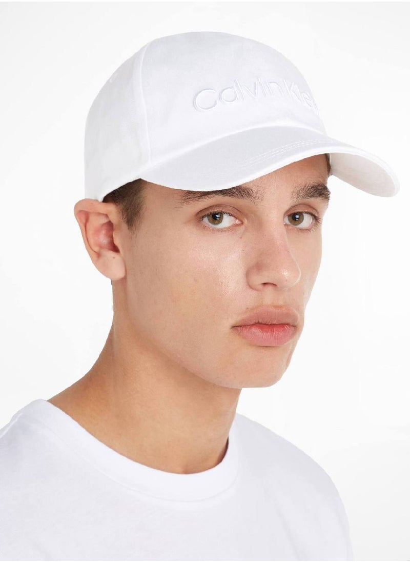 CALVIN KLEIN Men's Twill Cap, White  - Image 1