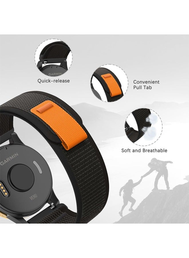 Muyixin أحزمة ساعة نايلون 22 مم لجارمن فيفو أكتيف 4/فينو 2/3، حزام رياضي منسوج - Image 3