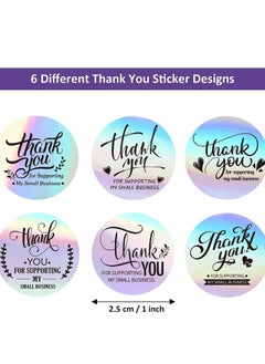 Y&D Stickers Thank You for Supporting My Small Business Silver Roll Adhesive Labels Boutiques Shop Wrapping Supplies - 2.5cm  - Image 4