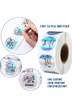 Y&D Stickers Thank You for Supporting My Small Business Silver Roll Adhesive Labels Boutiques Shop Wrapping Supplies - 2.5cm  - Image 2
