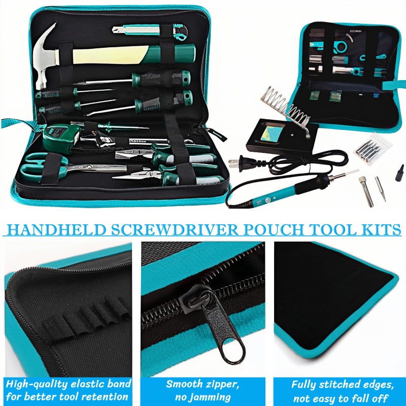 BLIRITEL Tool Bag Organizer, Oxford Tool Case Hardboard Kit, Portable Small Tool Pouch with Zipper, Handheld Screwdriver Pouch Tool Kits Organizer for Carpenter Mechanic (CASE ONLYï¼‰ (S) - Image 4