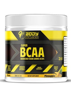 Body Builder BCAA, Quick Recovery and Enhance muscle protein synthesis, Pineapple Flavor, 40 Servings-304 gm