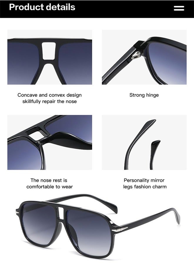 AZorb Aviator Sunglasses Men Women Retro Fashion Men's Sunglasses Square Polarized for Mens Women Sun Glasses Accessories UV400 Protection Shades - Image 3