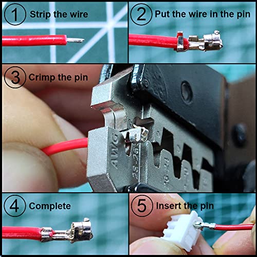elechawk XH 2.54mm Connectors Pin Header and Ribbon Cables Wires Kit Compatible with JST-XH Connector 2/3/4/5/6/7/8 Female Pin Housing - Image 4