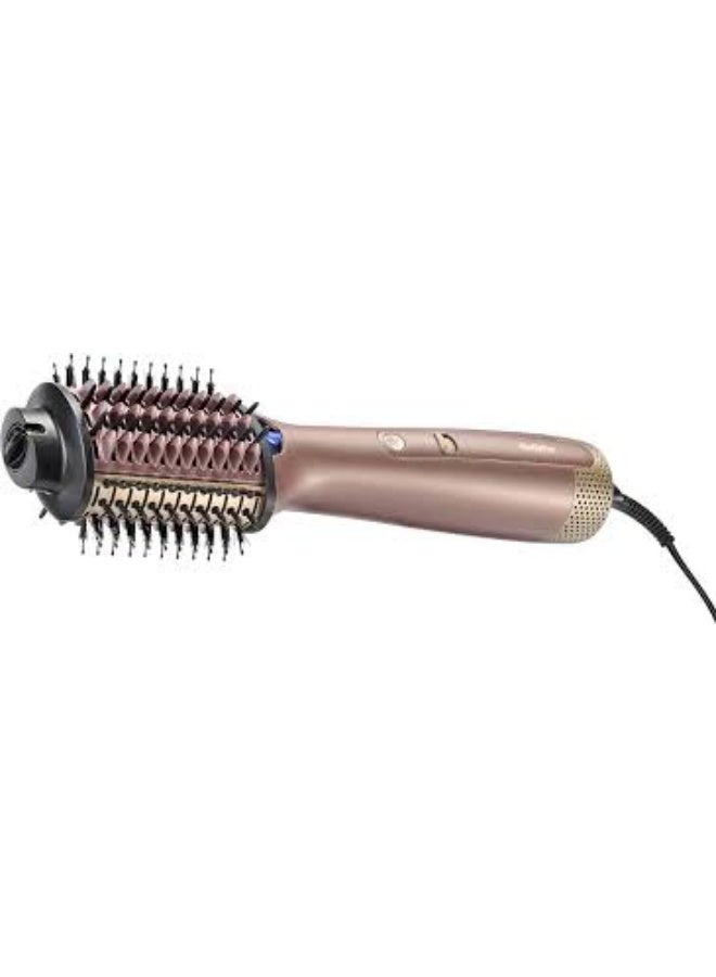 BaByliss Air Power Volume 3 in 1 Hot Air Brush 1000W for Drying Volumizing & Straightening, Ionic Anti Frizz Hair Dryer Brush for Wet & Dry Hair, Oval Styling Brush, Gold - AS95E gold - Image 4