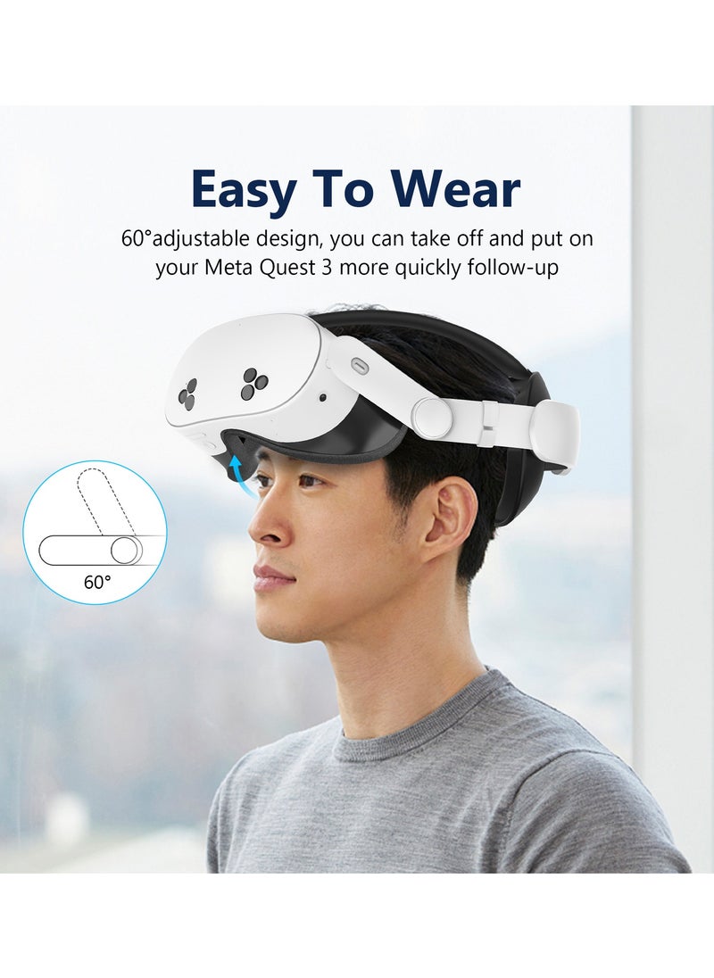 XICEN - Head Strap for Meta Quest 3/Meta Quest 3S , Adjustable Durable Headband, Elite Replacement Strap for Meta Quest 3 , VR Accessories for Meta Quest 3S - Image 1