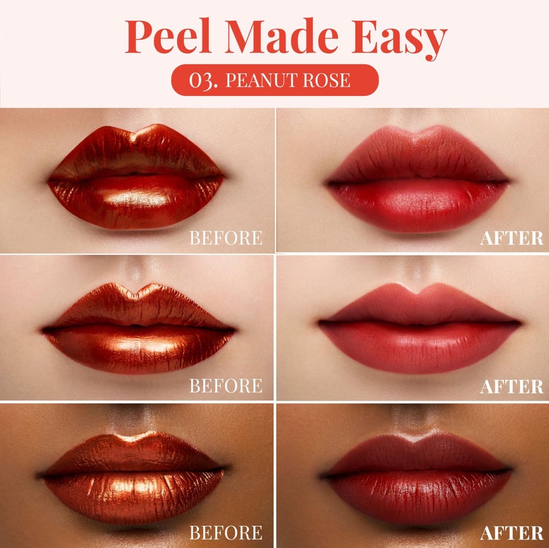 Peripera Ink Peel Off Lip Stain - Long Lasting, Transfer-Proof, Waterproof Korean Lip Tint with Color-Changing Peel-Off Formula (03 PEANUT ROSE) - Image 2