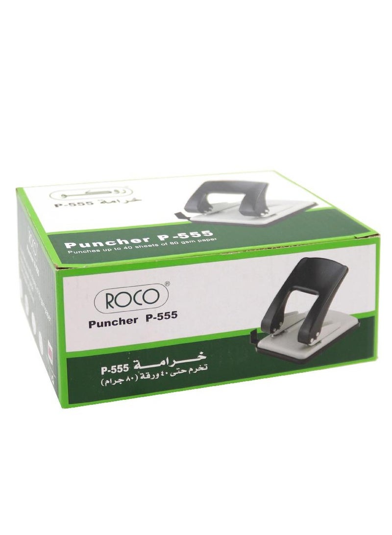 ROCO Heavy Duty Puncher 9760, 2 Holes, Black/Grey, Capacity up to 40 Sheets (80 gsm) / 45 Sheets (70 gsm) - Image 4