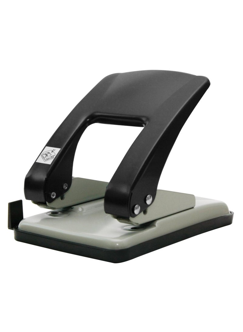 ROCO Heavy Duty Puncher 9760, 2 Holes, Black/Grey, Capacity up to 40 Sheets (80 gsm) / 45 Sheets (70 gsm) - Image 1