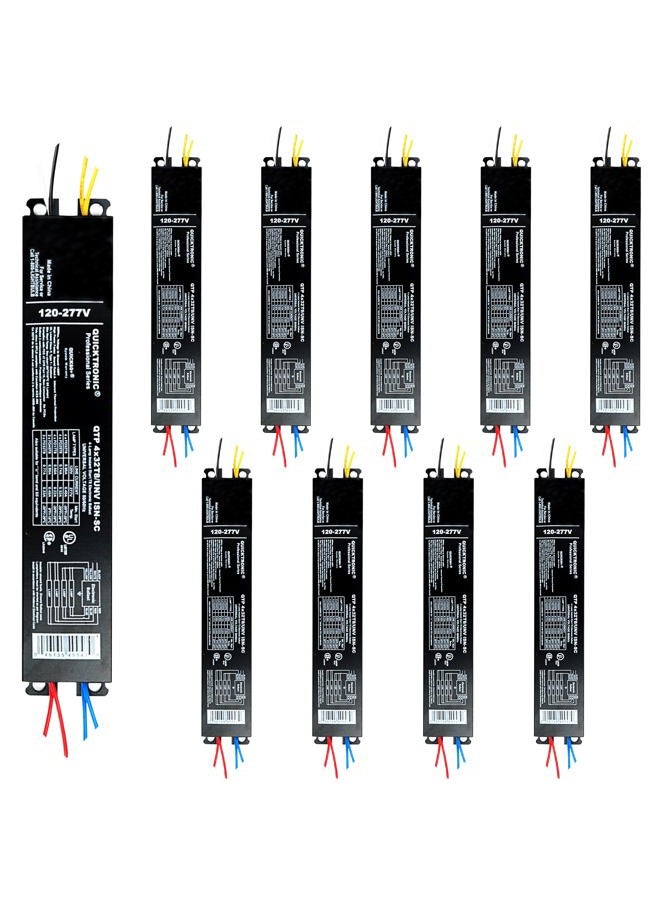 OHLECTRIC Replacement for Sylvania Ballast Qtp4X32T8/Unv Isn-Sc, Philips Icn-4P32-N, Keystone Kteb-432-Uv-Is-Np, for 4 Fluorescent Bulbs T8-120-277V - 32 Watts - Pack of 10 - Image 1