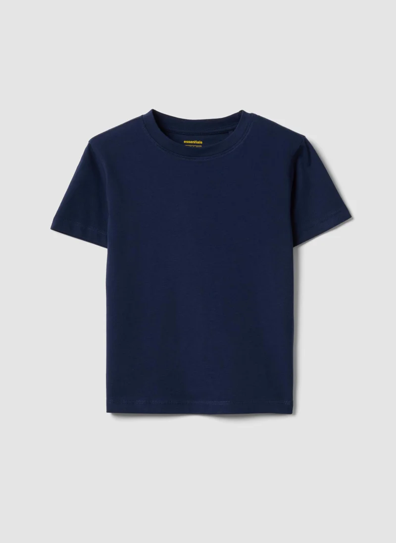 او في اس OVS Boysâ€™ Blue Pure Cotton T-Shirt, Regular Fit