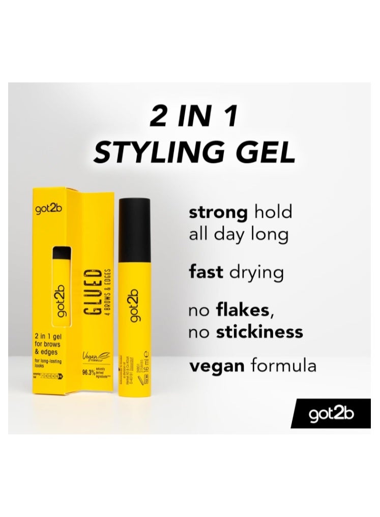 Got2b Glued 4 Brows & Edges 2-in-1 Gel 16ml – Long-Lasting Hold for Perfect Brows & Sleek Edges - Image 5