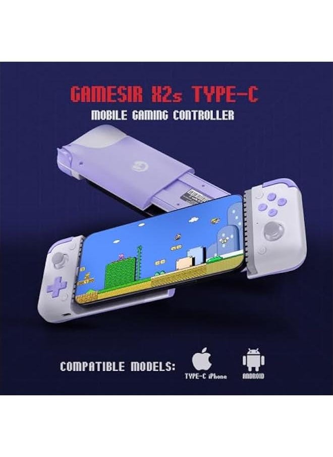 ماركة غير محددة x2s type-c موبايل لعبة تحكم ( usb-c ) الروبوت ، اي فون 15 سلسلة الهاتف المحمول مع وحدة تحكم تأثير هول - لعب أجهزة إكس بوكس ، بلاي ستيشن ، نداء الواجب ، تأثير الجينية  - Image 2