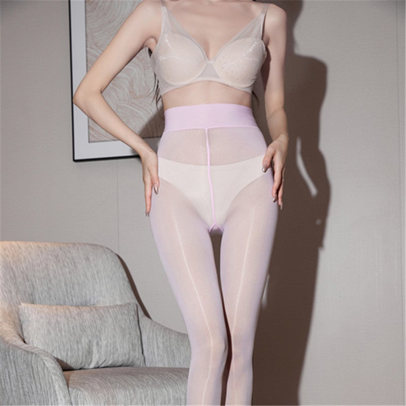 Shiny Horse Oil Red Stockings Ultra-Thin 3017 Black - Image 2