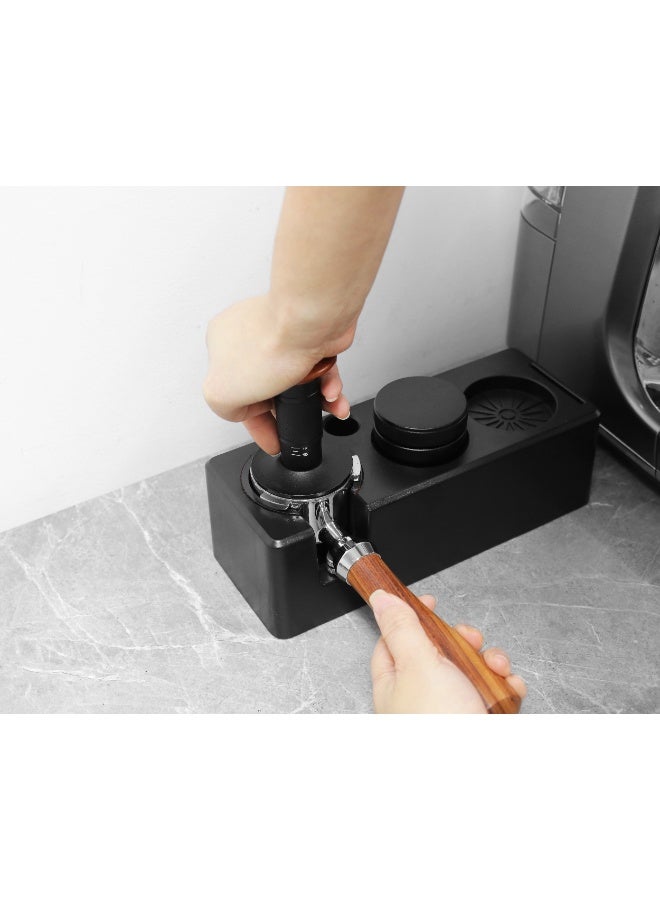 LePRESSO 51mm Bottomless Portafilter with Ergonomic Wooden Handle, Stainless Steel & Aluminum Alloy Construction, Compatible with 51mm Coffee Machines, Visible Extraction, Pure Flow for Espresso Mastery – Brown - Image 2