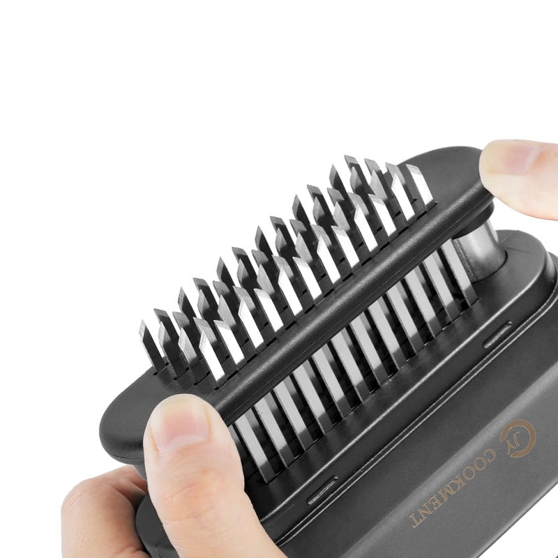 JY COOKMENT Meat Tenderizer Tool with 48 Stainless Steel Ultra Sharp Needle Blades, Kitchen Cooking Tool Best For Tenderizing, BBQ, Marinade - Image 5