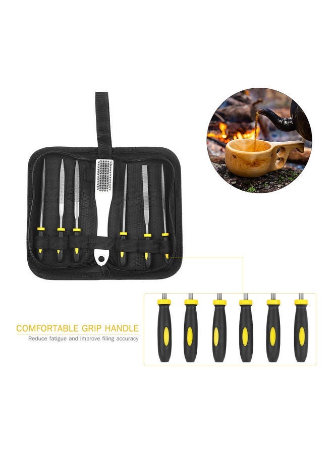 NIBEMINENT 7 Piece File Set Black 20.5x5x10cm - Image 2