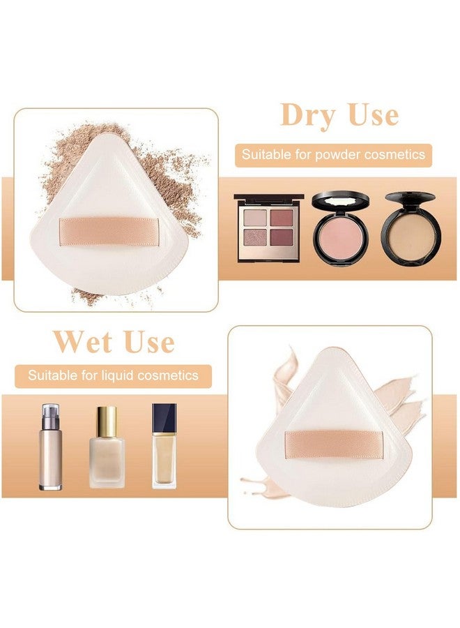 MAYCREATE® 2pcs Makeup Sponge Beauty Blender Sponge Ultra Soft Triangle Round Powder Puff for Liquid Foundation Concealer And Powder - Wet & Dry Dual Use - Image 4