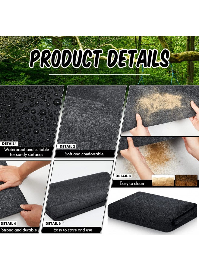 Haull Haull Outdoor Storage Shed Floor Mat Waterproof Outdoor Carport Mat Thickened Soft Patio Furniture Mat Washable with Non Slip Backing, Storage Shed Not Included (6 x 4 ft)  - Image 3