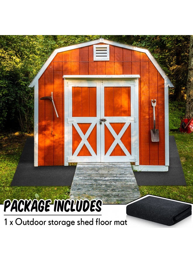 Haull Haull Outdoor Storage Shed Floor Mat Waterproof Outdoor Carport Mat Thickened Soft Patio Furniture Mat Washable with Non Slip Backing, Storage Shed Not Included (6 x 4 ft)  - Image 2