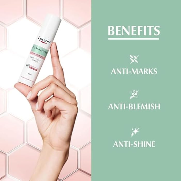 Eucerin DermoPurifyer Oil Control Triple Effect Face Serum with Thiamidol and Salicylic Acid, for Oily and Acne-Prone Skin, Post-Acne Marks Reduction, Long-Lasting Matte Finish, 40ml - Image 3