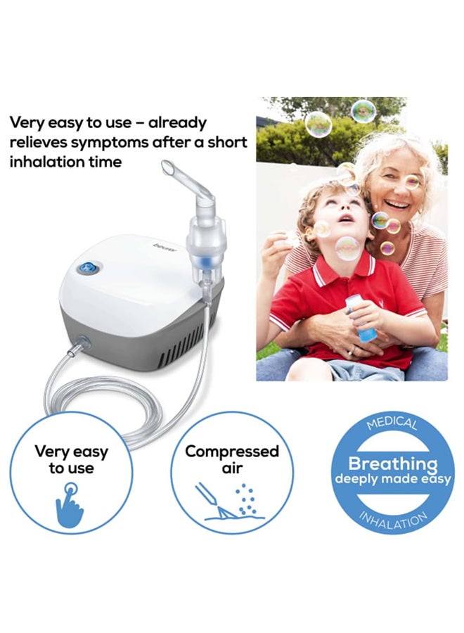 Beurer IH18 Home-Use Nebuliser. Electric Inhaler For nebulising Liquid Medication for colds, Asthma and Respiratory Diseases. Compressed Air Technology. For Adults And Children. Medical Device - Image 2