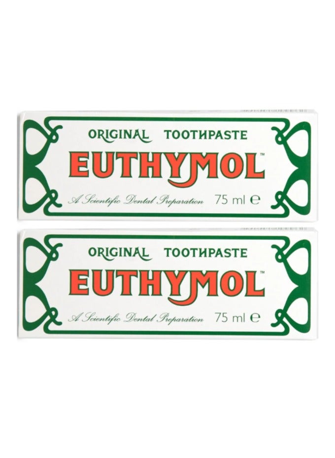 يوثيمول معجون أسنان يوثيمول الأصلي 75 مل قطعتين