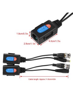 SANMUGEED HD Cat5 RJ45 to BNC Video Baluns transceiver Passive with Power Connector for 720P 1080P 3MP 4MP 5MP 8MP HD-CVI/TVI/AHD/CVBS/960H Camera  - Image 5