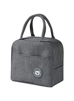 MahMir Lunch bag Lunch box bag with Insulated Material for Women,Man,Office,School,College Beach,Picnic,Fishing,Hiking,Travel,Cooler Tote Bag (Grey)  - Image 1