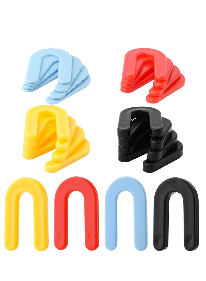 400PCS Plastic Shims Set, Horseshoe Shims, U Shaped Tile Spacers, Versatile Leveling and Alignment Tools, Includes Blue, Red, Yellow, Black Shims - Image 1