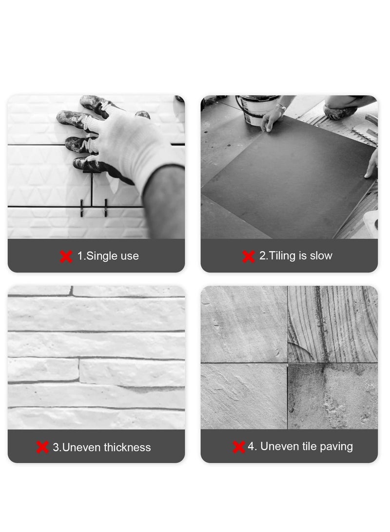 400PCS Plastic Shims Set, Horseshoe Shims, U Shaped Tile Spacers, Versatile Leveling and Alignment Tools, Includes Blue, Red, Yellow, Black Shims - Image 5