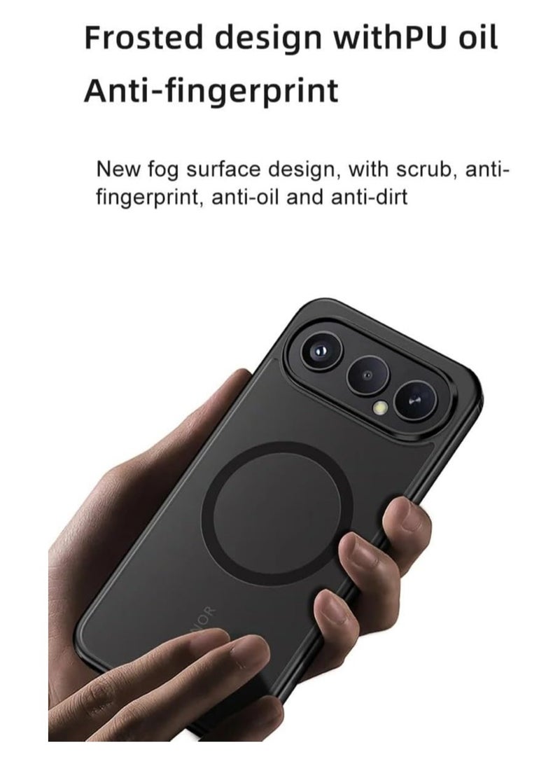 عام غطاء خلفي مغناطيسي شفاف عاتم من TPU - مضاد للصدمات، خفيف الوزن، بتصميم شبه شفاف وبسيط، متوافق مع Honor 500 Pro / Honor 500 5G - Image 2